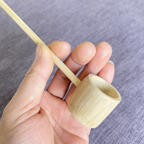 手工竹小卤水勺酱料定量竹勺小吃