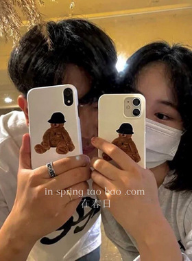 可爱甜酷玩偶小熊菲林手机壳17promax适用iPhone13pro/11/12情侣15promax保护壳16promax硬壳17pro