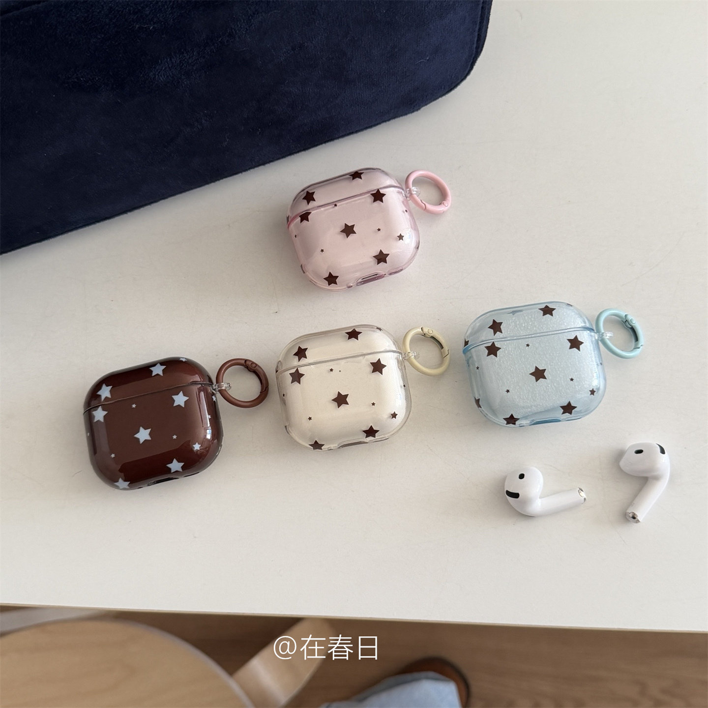 在春日韩系ins时髦棕星星半透纯色耳机套适用AirPods pro1/2代耳机壳苹果3代新款保护套pro3代女生软壳4代,3C数码配件,耳机保护套,淘宝优惠券,粉丝福利购,淘宝优惠卷