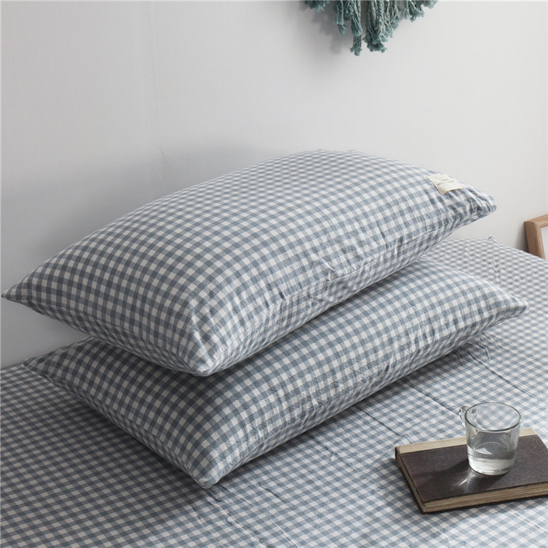 水洗棉枕套一对装全棉枕头套两只48*74cm成人纯棉信封枕芯套包邮