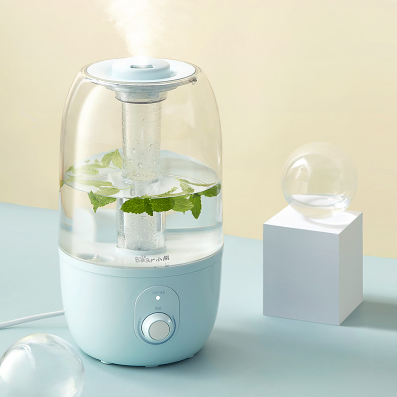 小熊加湿器家用大容量静音办公室卧室空调空气净化创意迷你香薰机