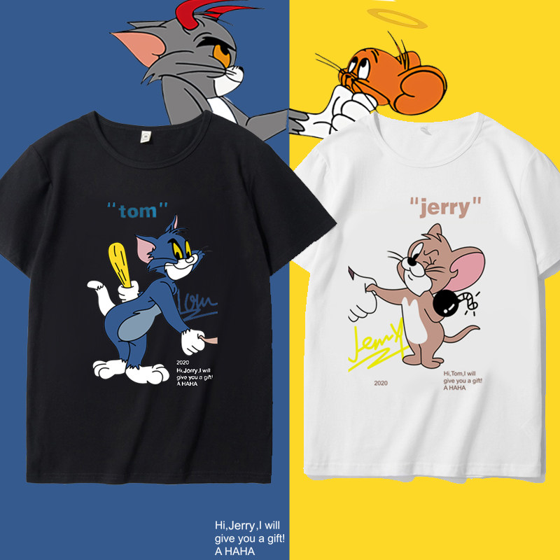 猫和老鼠亲子情侣装卡通衣服