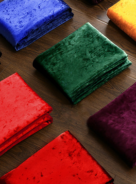 金丝绒布料面料布头清仓加厚黑红色绒布展示布窗帘地摊布摆摊桌布