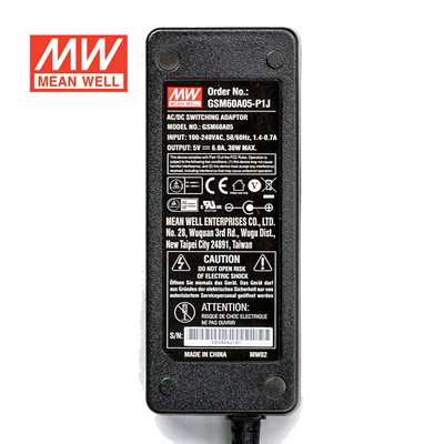 明纬12V电源60W GSM60A12-P1J 5A医疗节能适配器环球认证三插