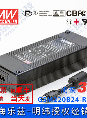 明纬24V电源220W GSM220B24-R7B 9.2A医疗节能适配器环球认证2插