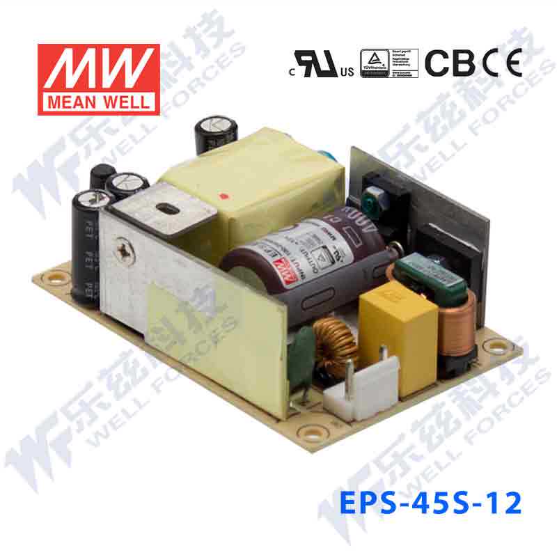 明纬EPS-45S-12 裸板电源45W 12v直流 PCB基板型 替PS 台湾MW品牌