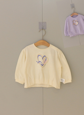 2025秋季韩国童装moimoln小云朵女宝宝T恤打底衫儿童休闲卫衣B06P