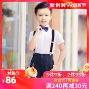 Bộ đầm bé trai 2019 mới cho trẻ em trang phục piano tổ chức váy bé trai catwalk hoa cô gái - Váy trẻ em