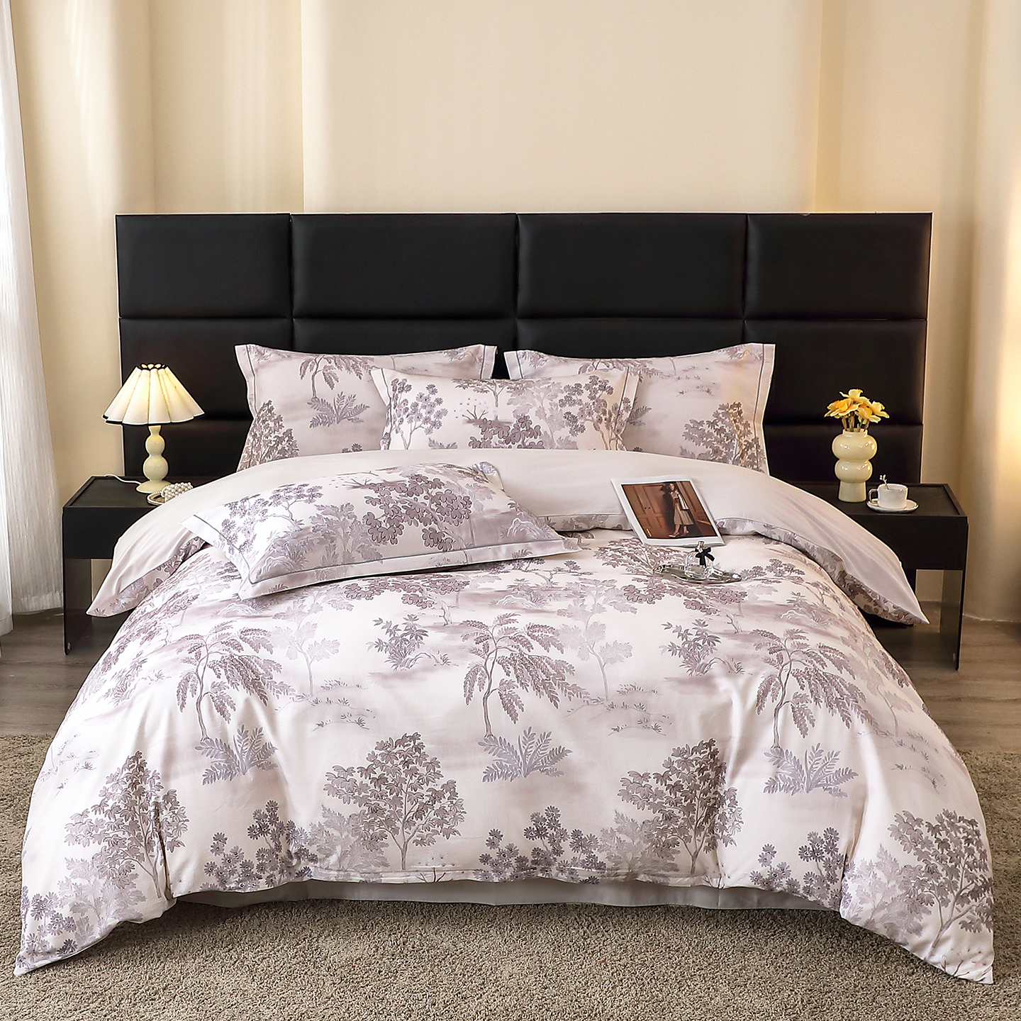 2025新款全棉磨毛数码印花四件套