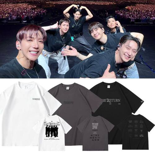 2PM15周年演唱会TheReturnInTokyoDome同款短袖T恤纯棉圆领上衣服