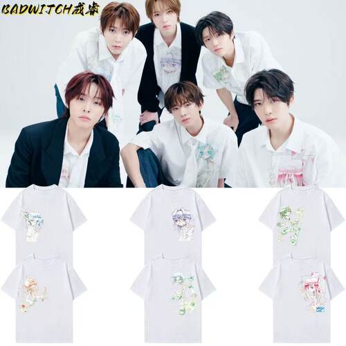 NCT WISH Lover Boy概念视频同款印花男女粉丝外穿纯棉短袖T恤