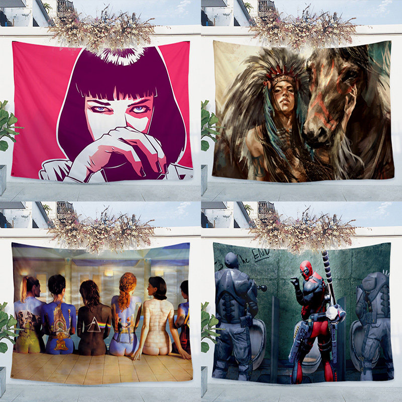 奇点ins挂布背景布电影海报酒吧宿舍客厅背景墙壁装饰布壁饰定制