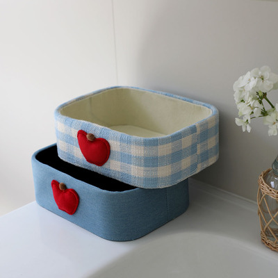 桌面收纳盒可爱单层杂物置物盒玄关钥匙香水面膜护肤品整理盒