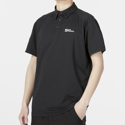 狼爪POLO衫男士夏新款户外吸湿速干半袖商务翻领透气短袖5823331
