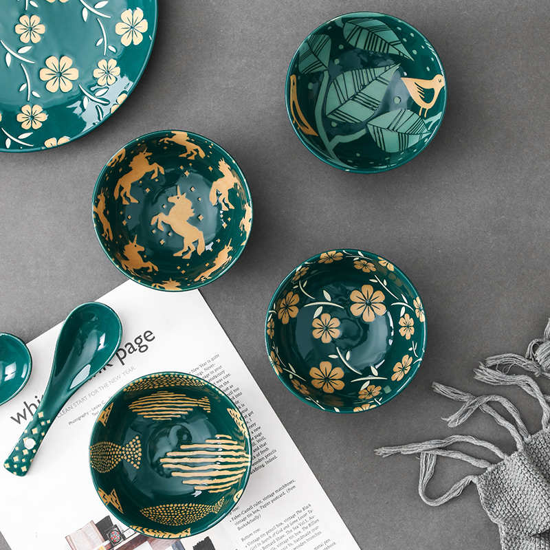 家用陶瓷日式餐具网红单个防烫