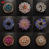 日韩水晶胸针个性 百搭配饰别针毛衣西服扣针亚克力女ins高档胸花