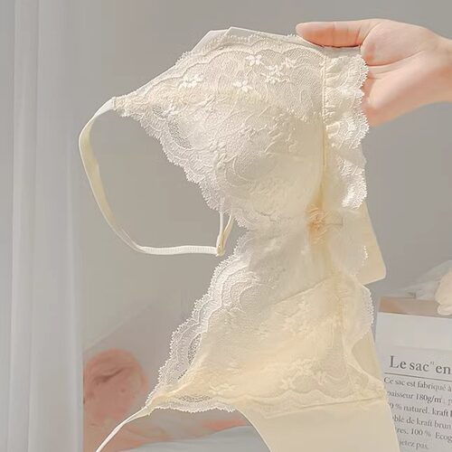 内衣女士薄款小胸聚拢无钢圈防下垂收副乳性感蕾丝透气文胸罩夏季