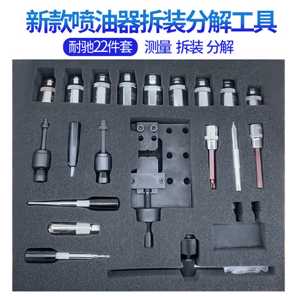 共轨喷油器维修拆装分解工具套装耐驰22件套柴油电喷油嘴维修工具