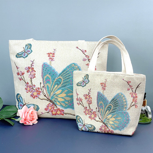 帆布单肩包双面绣花帆布单肩包