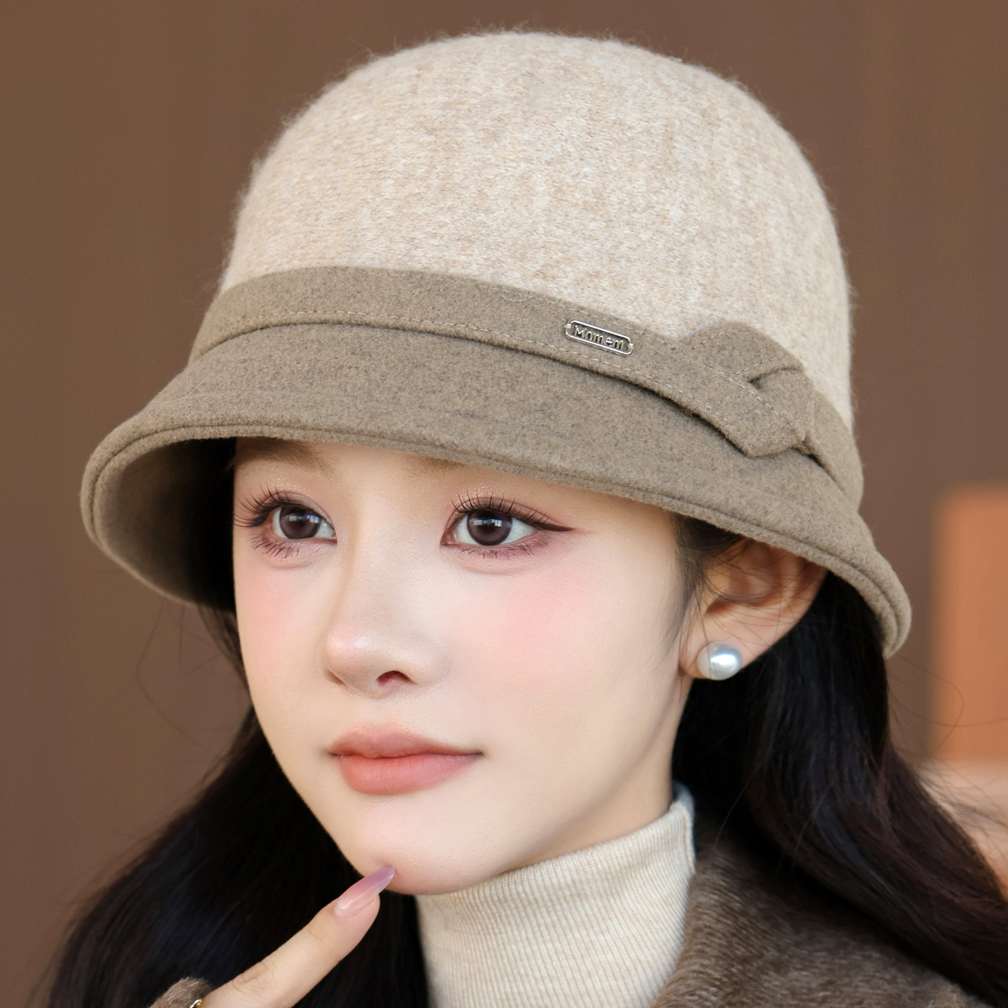 新款气质百搭渔夫帽女冬天帽子