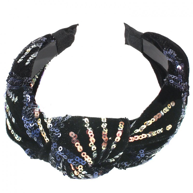 抖音新款手工亮片编织流行发箍Blingbling头箍秋冬新款发饰hair b