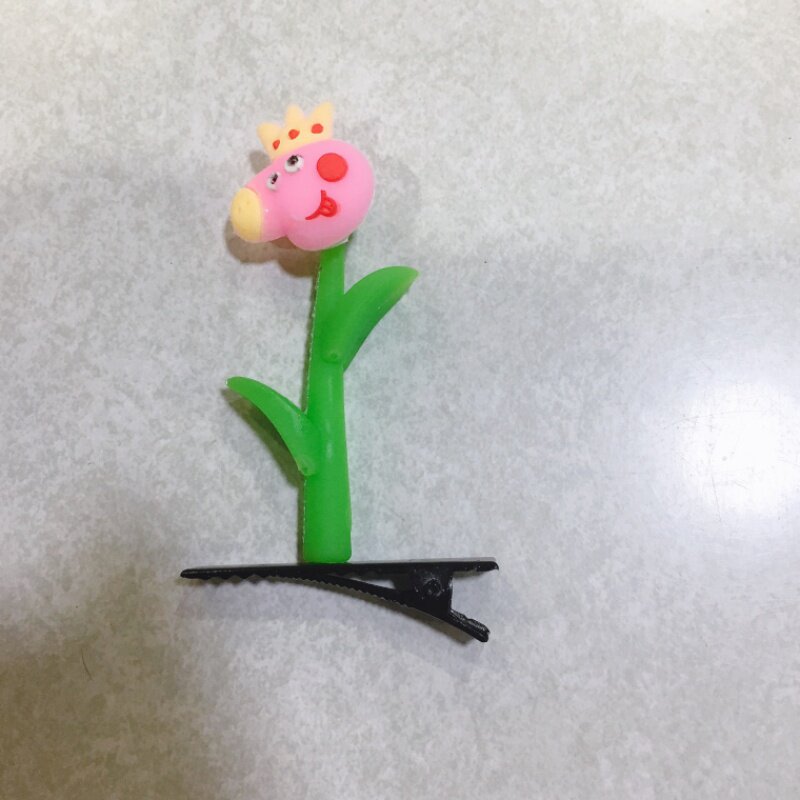 抖音新款新款网红卖萌神器糖果色软陶可爱花朵动物水果鸭嘴夹跳跳