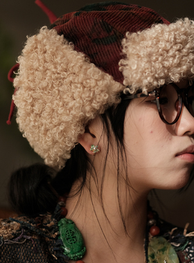 复古文艺百搭花朵耳环SC093耳夹款