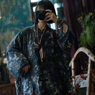 立領(lǐng)印花襯衫 民族風(fēng)夏季 長袖 襯衣女防曬衣空調(diào)衫 春秋2156挽辭
