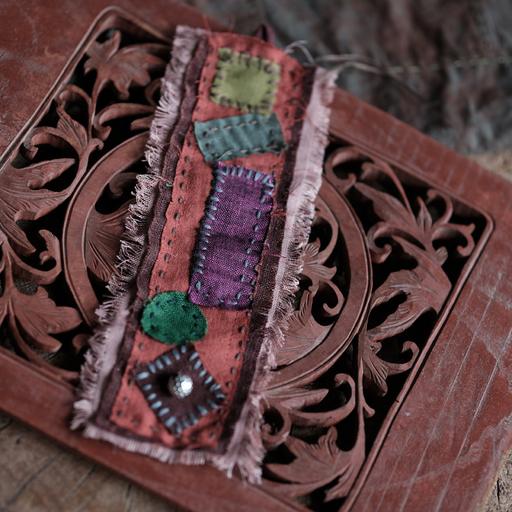 新款青年新中式民族风潮流个性复古百搭拼布腕带SC022锈