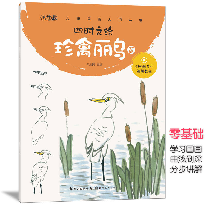 四时之绘 珍禽丽鸟篇国画临摹书儿童国画入门教程郑迪民编少儿水墨画