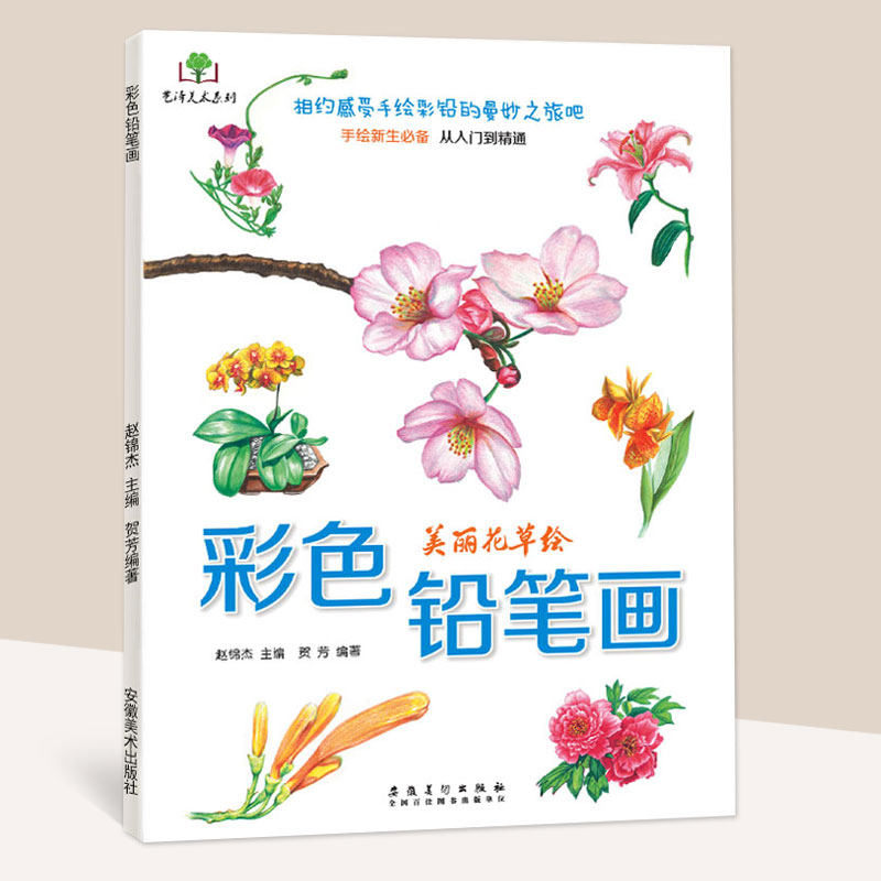 彩色铅笔画 美丽花草绘 手绘彩铅花卉从入门到精通 零基础素描技法成人自学手绘插画花卉画法素描基础教程初级美术绘画教材书籍