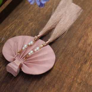 烟雨江南古法香囊汉服配饰香囊香包古法腰圆荷包手作流苏设计空袋