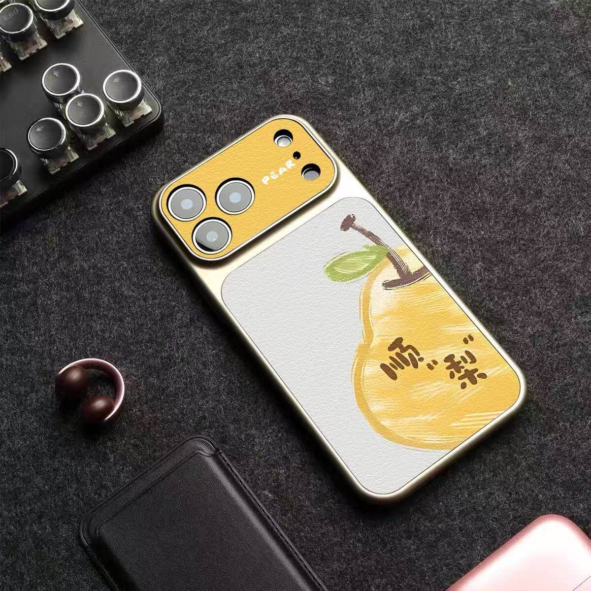 好运顺梨适用苹果17pro手机壳iPhone16promax防摔15贴皮软壳13PRO
