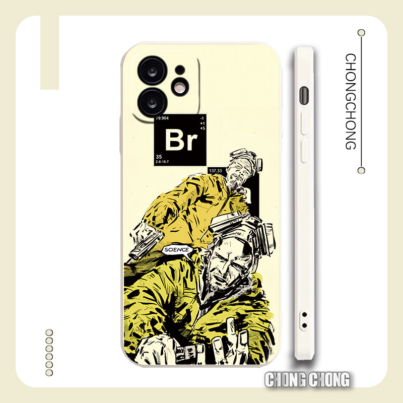 高分美剧绝命毒师老白小粉创意漫画适用iPhone15手机壳苹果14P透明软壳12pro硅胶x10全包红米k60荣耀50pura70