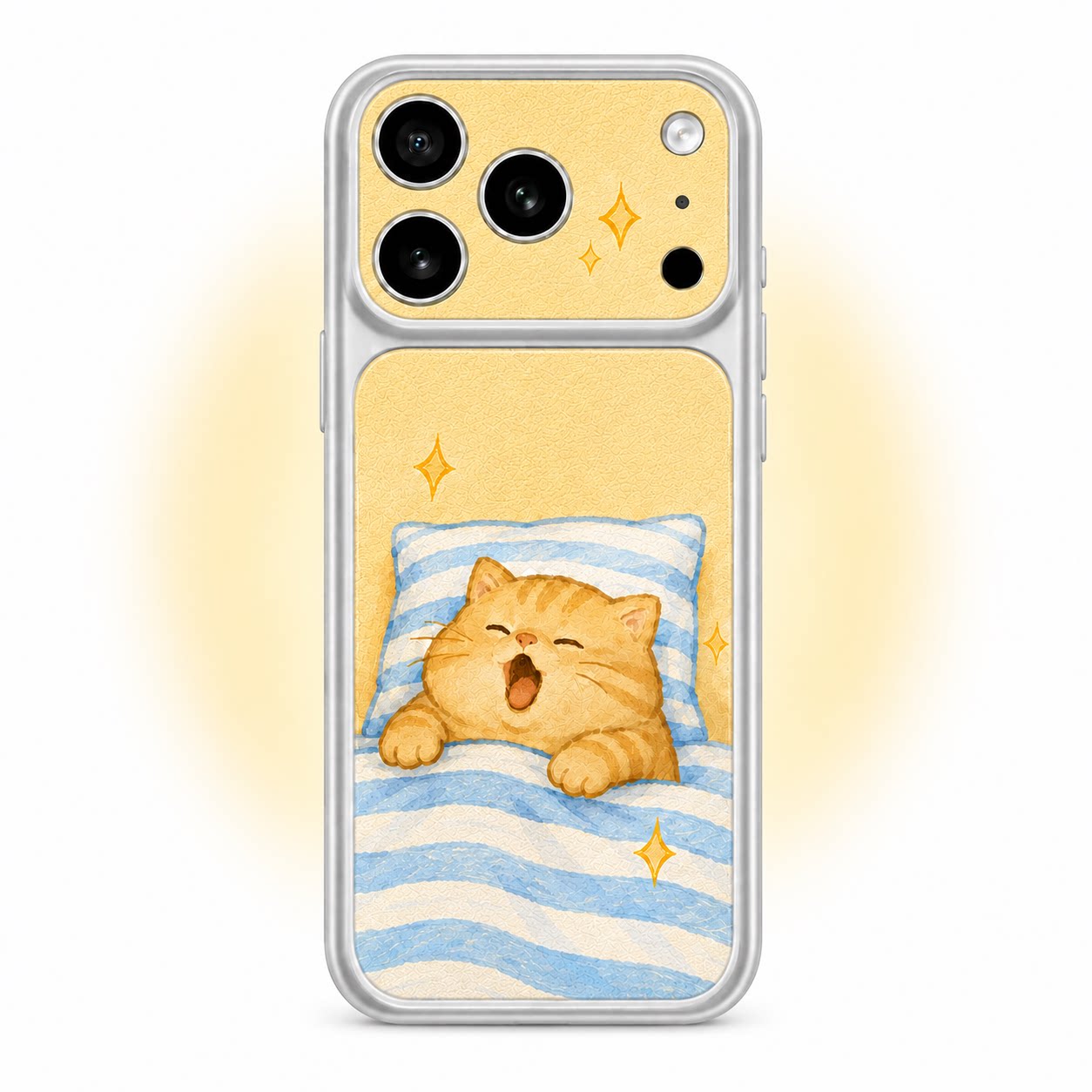 治愈打哈欠橘猫猪咪适用iPhone16/17promax手机壳苹果14pro可爱15/16pro17皮纹vivoOPPO一加
