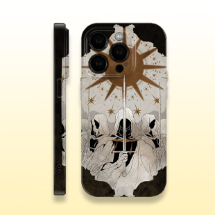 圣剑骑士团中世纪暗黑菲林手机壳亮面适用苹果16pro红米k80华为MATE70硬壳VIVOX200苹果15软壳OPPOFINDX8防摔