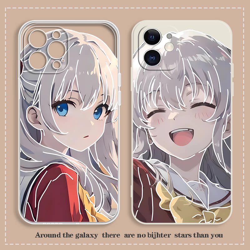 夏洛特友利奈绪潮二次元适用于iPhone15手机壳11苹果13软壳12promax硅胶全包x小米14红米k70荣耀x50iqooneo9P
