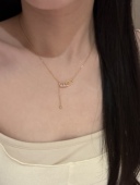 S925纯银环环相扣猪鼻子流苏高级设计感2024年新潮爆款 项链