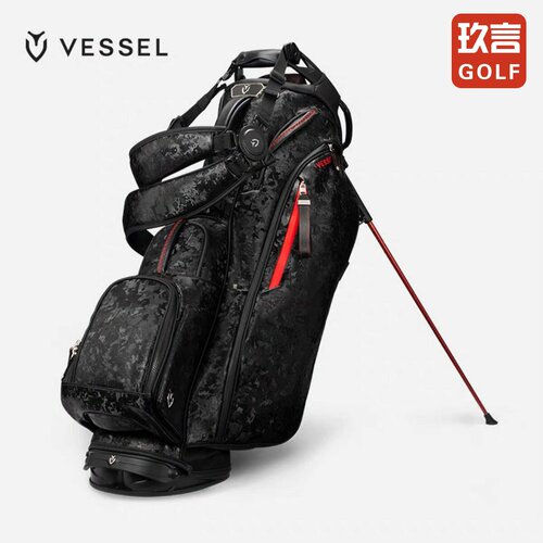 VESSEL高尔夫支架包PlayerVpro黑迷彩皮革防水大容量男女球包新款