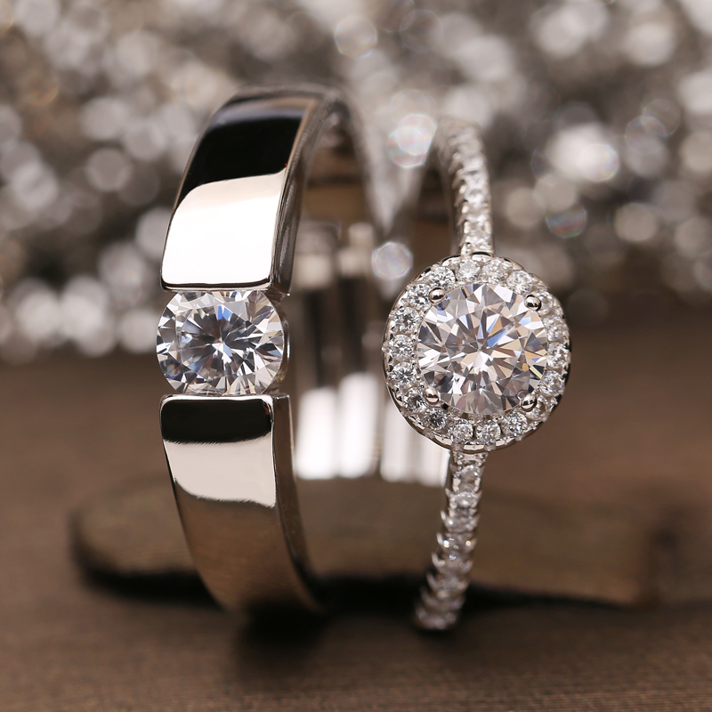 结婚仿真活口对戒情侣锆石日韩