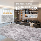 客厅沙发地毯现代轻奢高级感奶油风卧室床边毛绒地垫防水免洗可擦