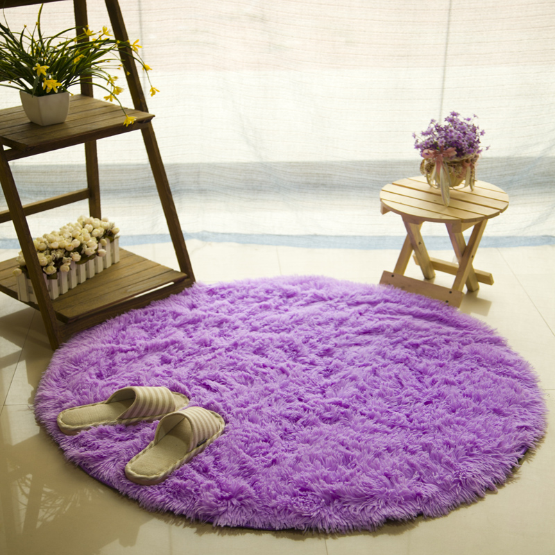 德阳圆形地毯健身瑜伽垫吊篮垫电脑椅垫卧室客厅茶几毯可爱床边毯