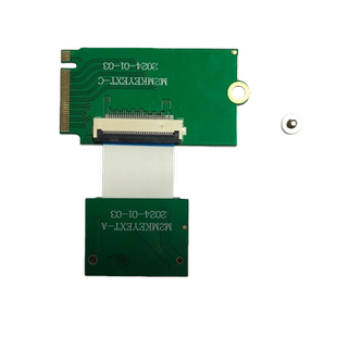 2242转2280 M.2 3.0 PCIe SSD硬盘扩展卡适配器FPC排线90度 NVMe