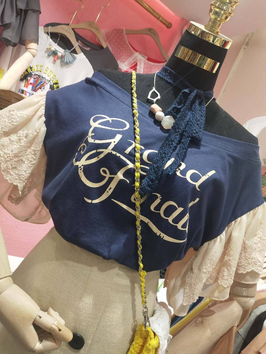 99120春夏新款重工蕾丝一字肩上衣 不退不换|ruв категории Женская одежда, кружева свитер/шифон рубашка - от Buy2taobao.com для оказания профессиональной услуги покупки агента Taobao