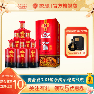 【中秋团圆】迎驾贡酒淮南子42度450ml*6瓶浓香型纯粮食国产白酒1