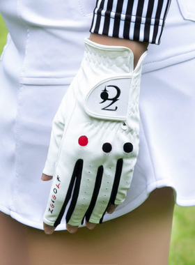 ZG-6高尔夫手套女纯白色女款手套柔软舒适纳米面料防滑透气