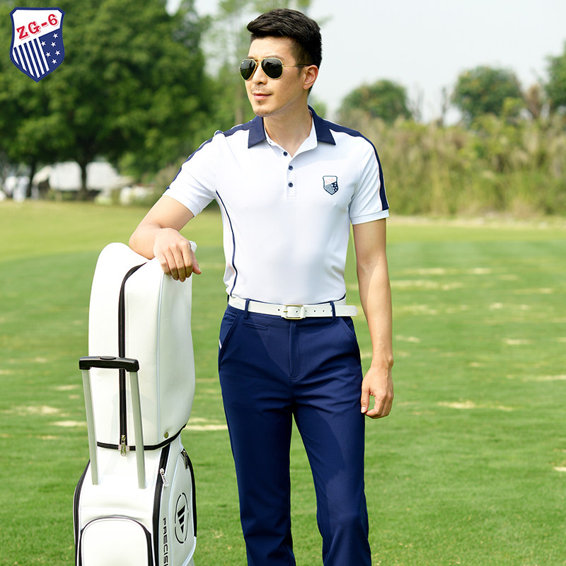 春夏ZG-6高尔夫男装衣服golf球服男定制情侣亲子装短袖上衣长裤