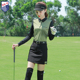 T恤女绿色上衣黑色裤 长袖 裙子 女衣服女士球衣套装 ZG6高尔夫服装