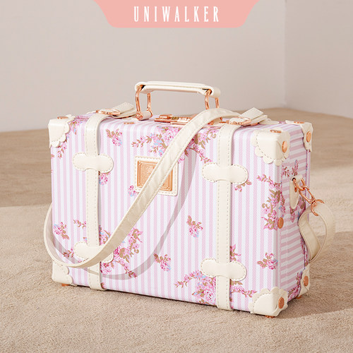 uniwalker清新碎花13寸小手提箱