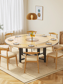 新中 家庭桌面板 采购产品实木圆形餐桌和椅子组合 可折叠餐桌